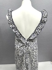 Zara Trafulac V Open Back Mini Dress Size S Daisy Pattern Flower Raffle