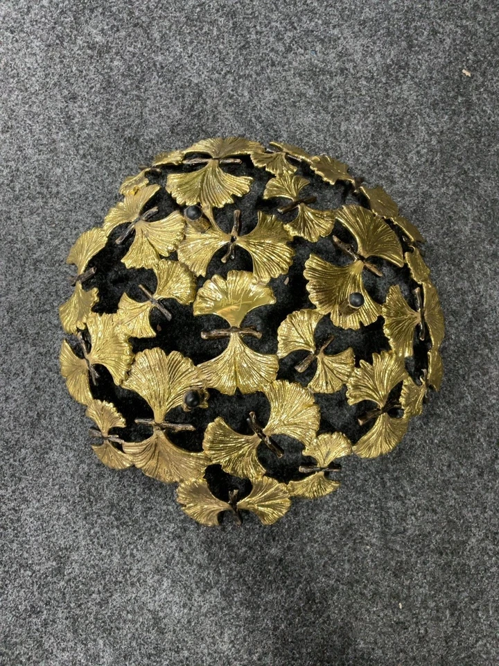 MICHAEL ARAM 175895 Mariposa Ginkgo Pan Cesta Dorado 3"H, 9.5" Diámetro Foto 3 de 4