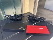  2 LENOVO THINKPAD UNIVERSAL USB-C DOCKING STATION MODEL LDA-KP w Power adapter