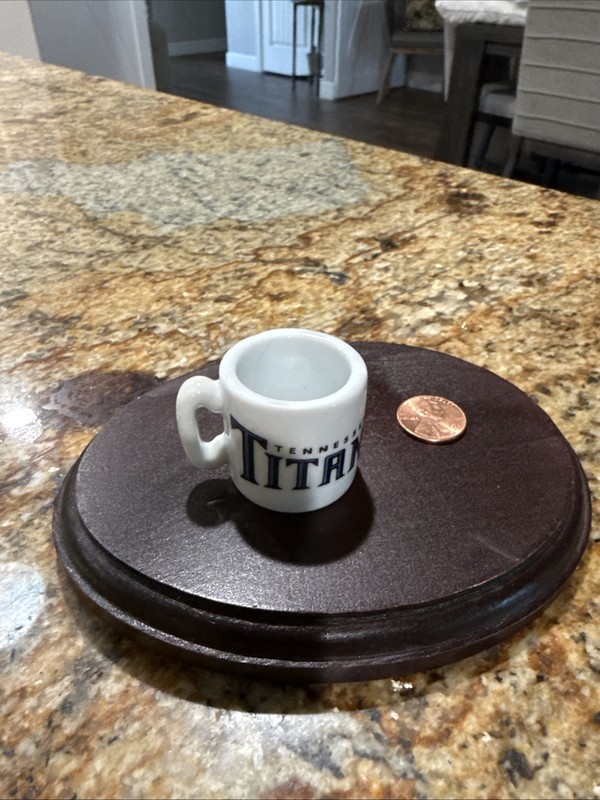 NFL Mini Ceramic Mugs 1.25” Tall Tennessee Titans
