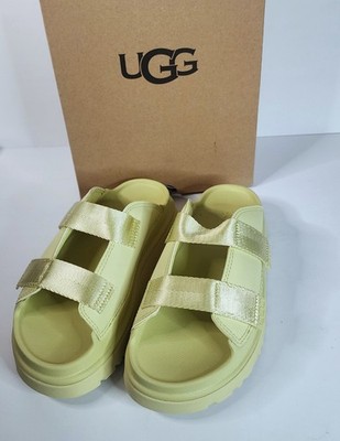 UGG Goldenglow Slide Platform Sandals Golden Apple Yellow 1166513K