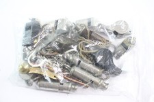 Vintage Mixed Whistles Lot Inc Brass & Copper X17 Bosun, Plastic, ACME City 