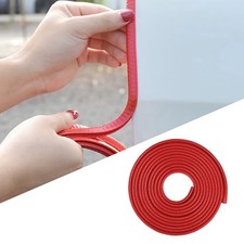 Car Door Edge Guards, 16Ft Universal Car Edge Rubber Seal Trim Protector, U Red