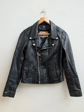 Women’s Schott NYC Perfecto Lambskin Leather Jacket – Black - LCW-8614