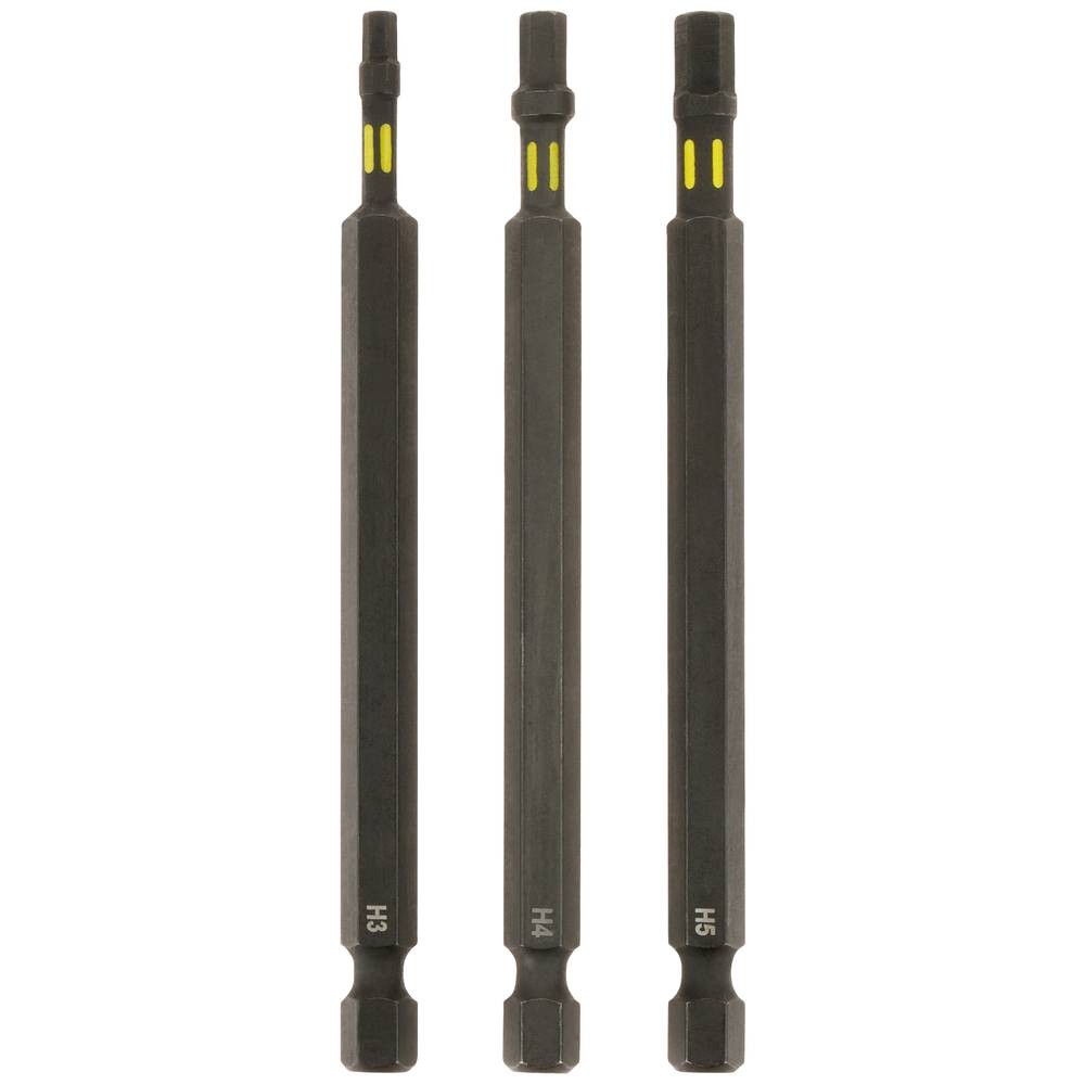 Jeu d'embouts 3 pièces kwb 123440 tournevis et perceuse pour accessoire vissage rigide