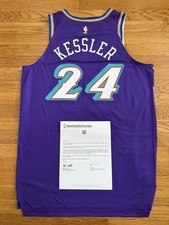 10/19/22 Walker Kessler**DEBUT**Game Used Worn Utah Jazz Jersey Meigray COA 