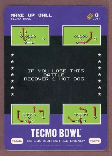 2026 Bo Jackson Battle Arena Tecmo Bowl Plays #131 Make Up Call