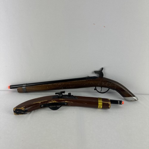 VTG Pair 2 Civil War Musket Kadet Toy Savannah Tenn Cap Gun Pistol Wood Metal - Picture 13 of 13