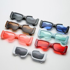 7PCS Fashion Design Unique Small Square Sunglasses Men's Women Outdoor Shades