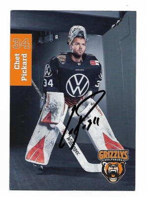 Eishockey AK/Postcard  21-22 - Chet Pickard - Grizzlys Wolfsburg - Signiert