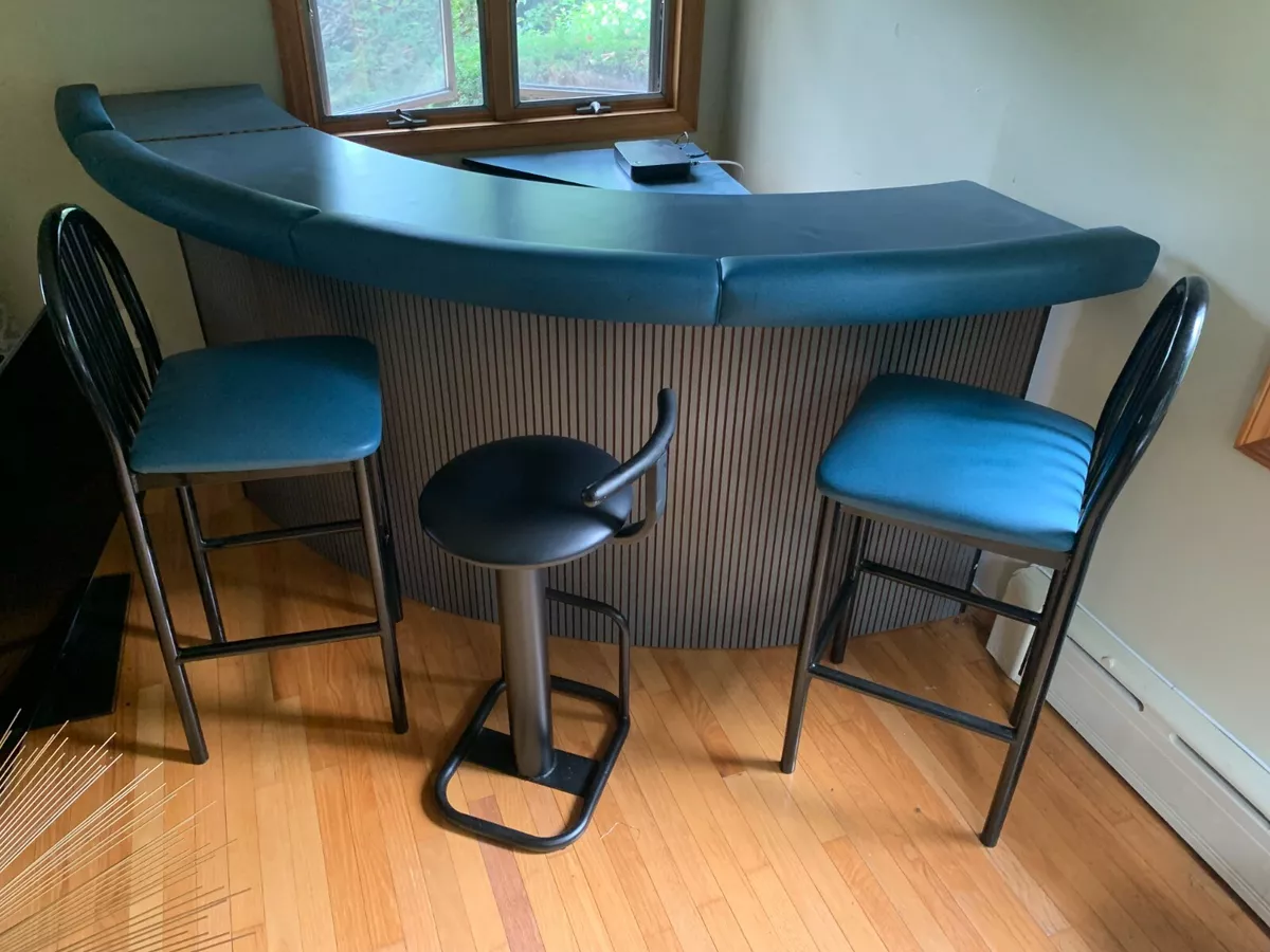 Bar Furniture Set INCLUDES Seats 2 shelves Door Sliding Door