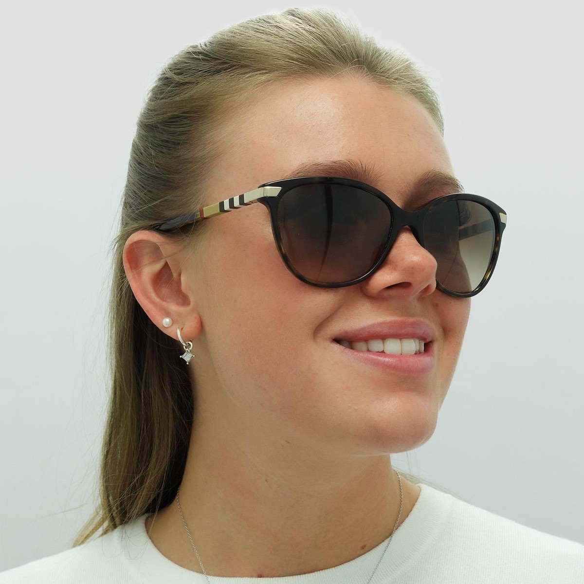 Burberry Sunglasses BE4216 300213 Dark Havana With Gold 