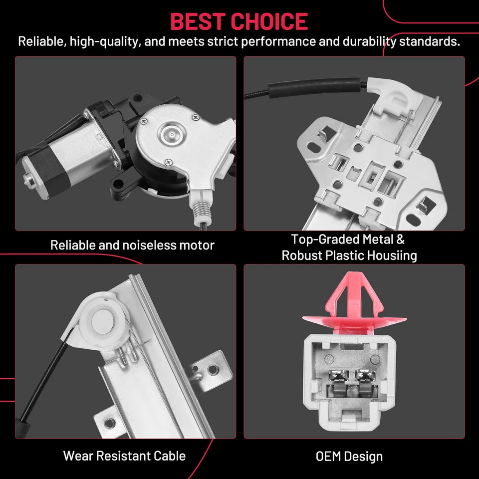 Regulador de ventana eléctrica con motor lado pasajero delantero para Honda CR-V 2002-2006 Foto 2 de 4