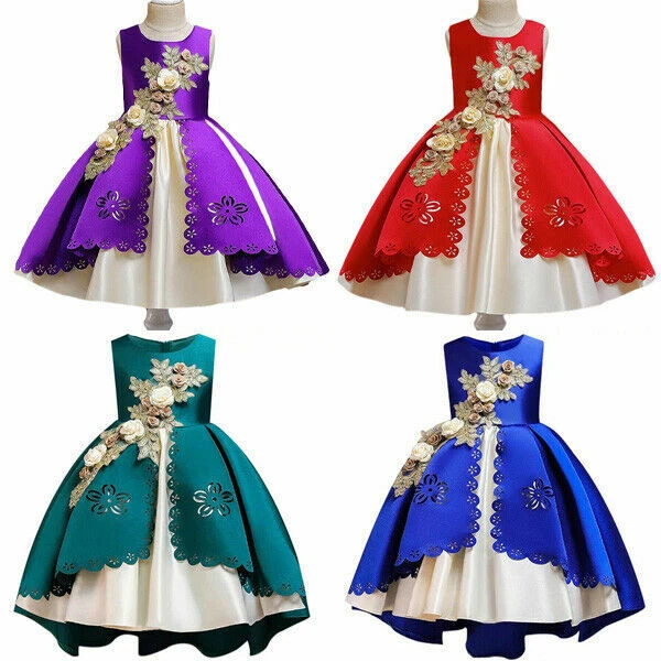 Debe Calendario emocional Vestidos Elegantes De Fiesta Vestido De Princesa Ropa De Niña y Para Niñas  Dress | eBay