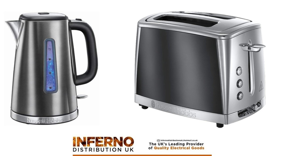 RUSSELL HOBBS Luna Cordless Kettle Matching Toaster Set in