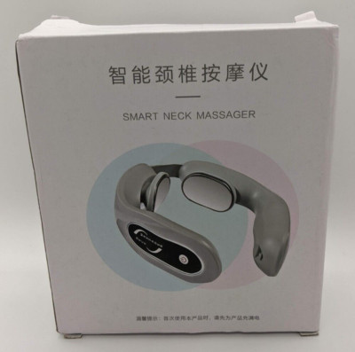 Smart Neck Massager with Heat Portable Massage Equipment (Purple/Blue)