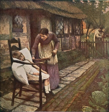 The Man with the Scythe by H H La Thangue - Antique Print 1930