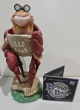 Doug Harris Bobble Bods "Old Crab" Signed 6" Russ Berrie Hand Painted w Hang Tag
