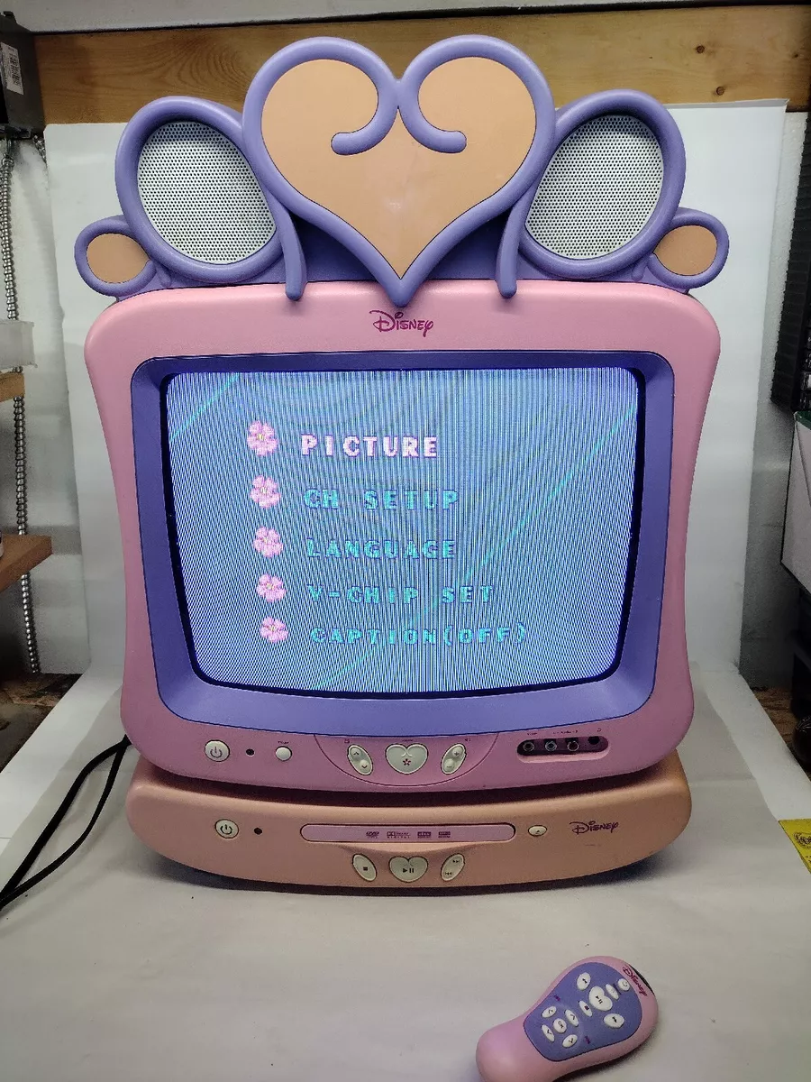 Disney Princess TV model DT1350-P DVD Player With Both remotes pink Tested