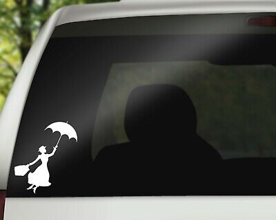 Mary Poppins Glass Craft Etched Vinyl Sticker Silhouette Disney Decal Car Bundle