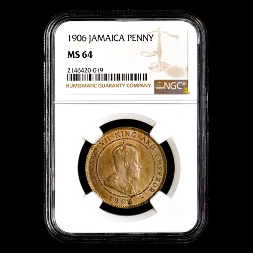 1906 JAMAICA PENNY ✪ NGC MS-64 ✪ UNCIRCULATED COIN 1P BU ◢TRUSTED◣