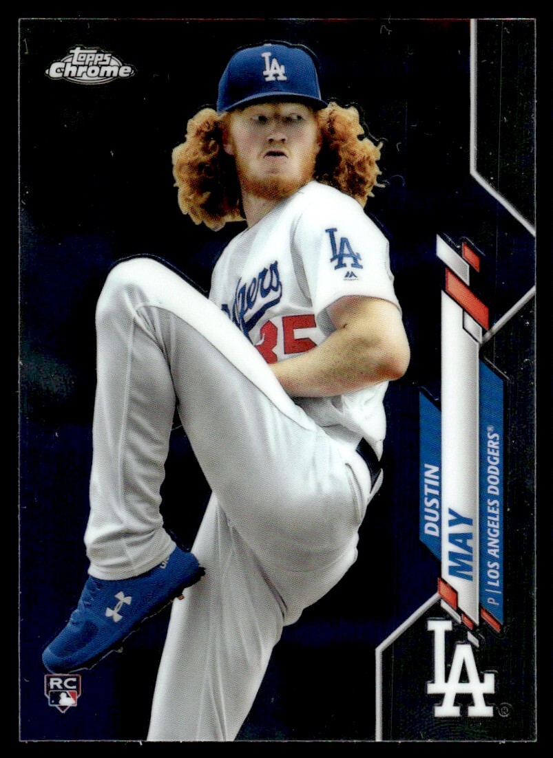 2020 Topps Chrome Dustin May Rookie a Los Angeles Dodgers #176