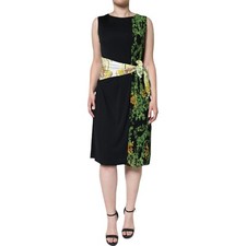 CLASS ROBERTO CAVALLI Dress Multicolor Floral Sheath Knee Length IT46/US12/XL