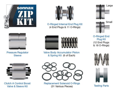 Sonnax ZF6-6R60-ZIP Zip Kit Valve Body Rebuild 6R60 6R80 ZF6HP19