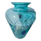 Vintage Signed Murano Large Vase by Maestro Luigi Vittorio 1994