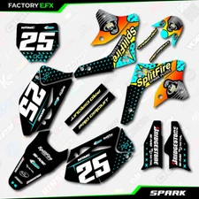 Cyan Spark Racing Graphic Kit fits 06-08 Kawasaki Kxf250 KX250f kxf 250