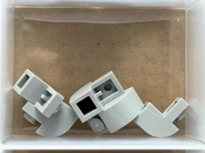 LEGO Parts - Light Bluish Gray Slope, Curved 2 x 1 x 1 1/3 - No 6091 - QTY 5