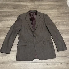Brooks Brothers Regent Fit Blazer Jacket Woven in Italy 100% Wool Brown Sz 42L