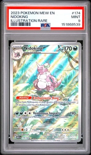 2023 POKEMON MEW EN-151 ILLUSTRATION RARE #174 NIDOKING PSA 9