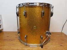1962 Ludwig 16x16" Super Classic Floor Tom Drum 3ply Keystone COB Rims G Sparkle