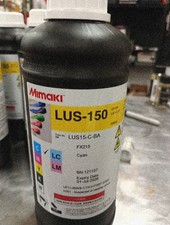Mimaki genuine LUS-150 CYAN ink,  -No Chip- Exp 7/26.  9067