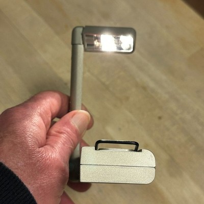Perfect Solutions Personal Book Light Compact Portable Reading Aid Silver
