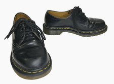 Dr Martens Leather Oxford Shoes Women 7 Black Lace Up 11837 READ