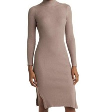 Magaschoni Mock-Neck Ribbed Sweater Dress size X-Large