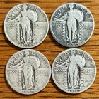 (4) Standing Liberty Quarters - Early Silver Coins 25c Lot of 4- 1930-p & 1930-S