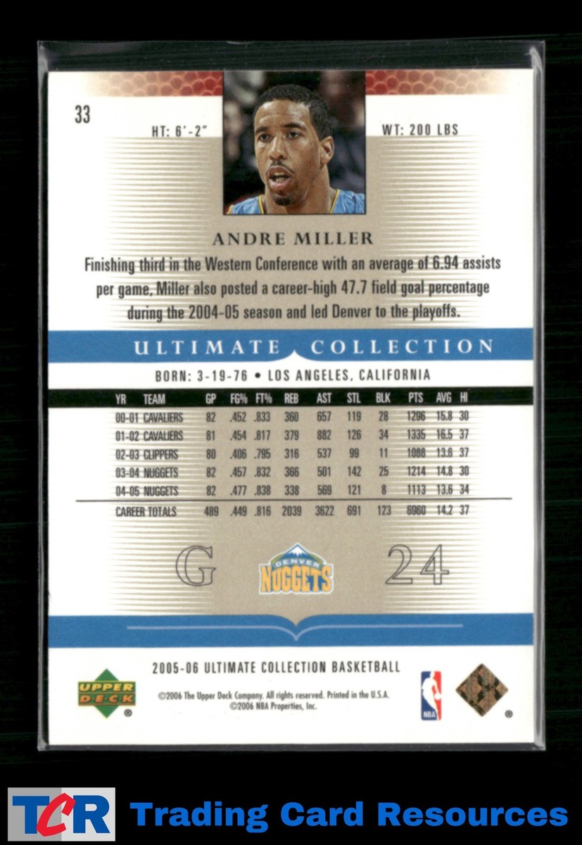 2005-06 Upper Deck Ultimate Collection #33 Andre Miller Blue #/125