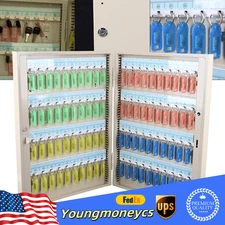 80 Keys Wall-mounted Key Cabinet Safe Lock Box for Hospitals Property Management