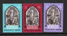 Barbuda 1969 Easter set SG 32-34 Mnh.