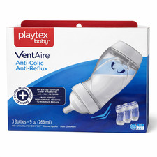 Playtex Baby VentAire Anti-Colic Bottles 9oz 3 Pack Anti-Reflux BPA Free