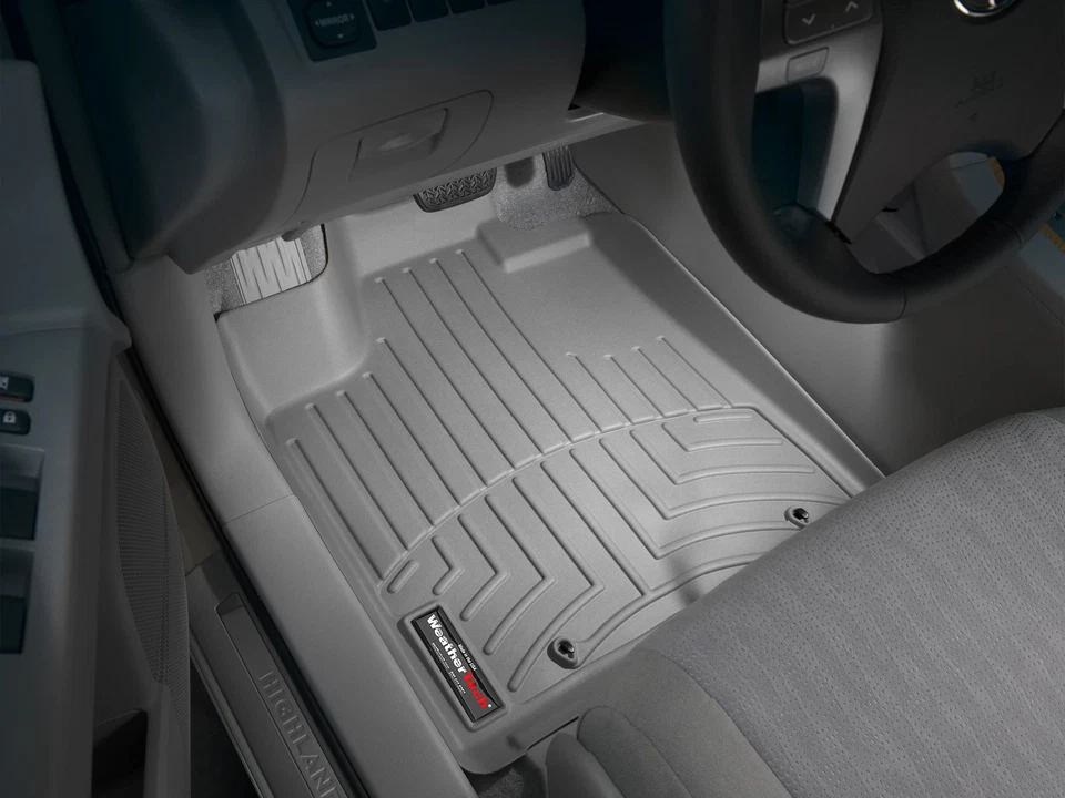 WeatherTech FloorLiner for 2008-2013 Toyota Highlander - 1st Row, Grey - Image 2 of 4