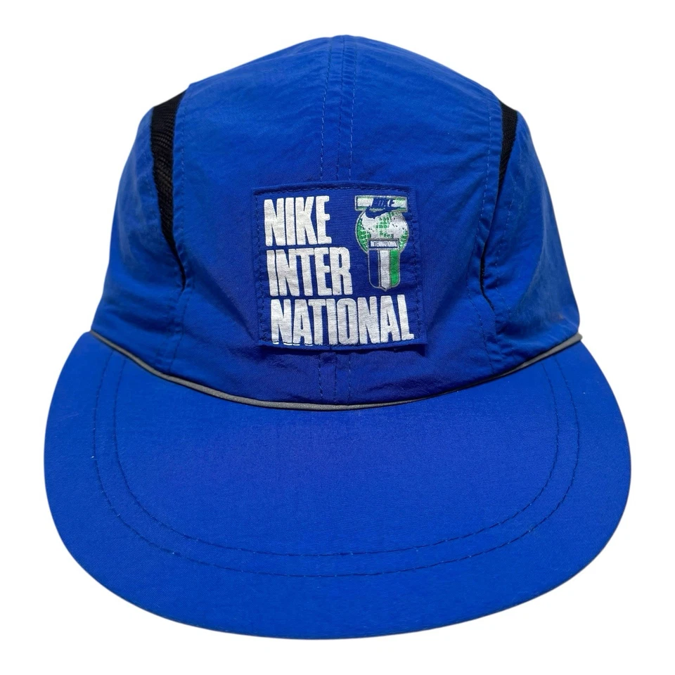 Gorra de Correr Internacional Nike de Colección Años 80 Gorra Cremallera Correa Años 90 Muy Rara Foto 2 de 4