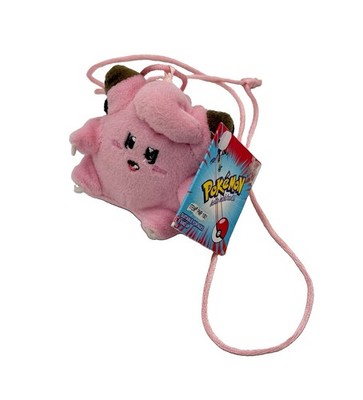 Vintage 1998 Starline Nintendo Pokemon Plush Clefairy Lanyard Keychain Neck NEW
