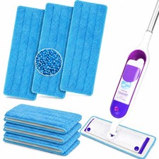 6 Pack Reusable Microfiber Mop Pads Compatible with Swiffer PowerMop, Machine...