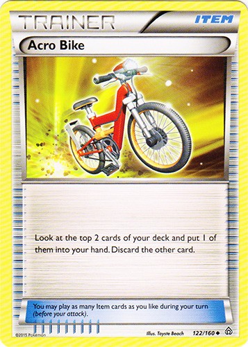 Acro Bike - 122/160 - Uncommon (Mp) Primal Clash - Trainer - Item Pokémon