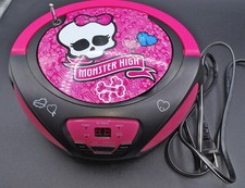 Monster High Pink CD Player Boombox Radio 56048 Cd Player Skip - for parts