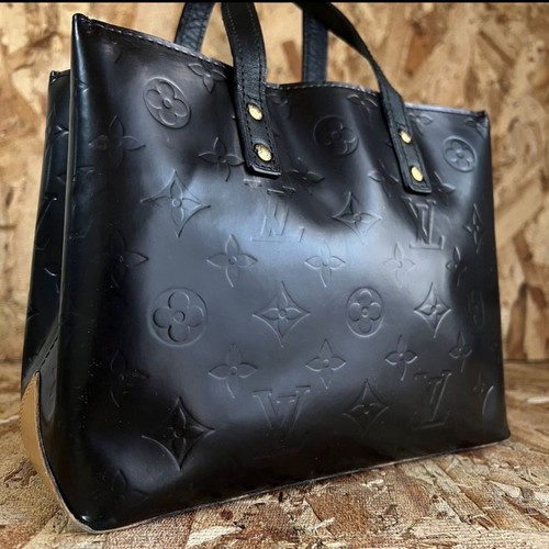 Louis Vuitton Lead PM Black Black Mini Tote Verni Monogram From Japan